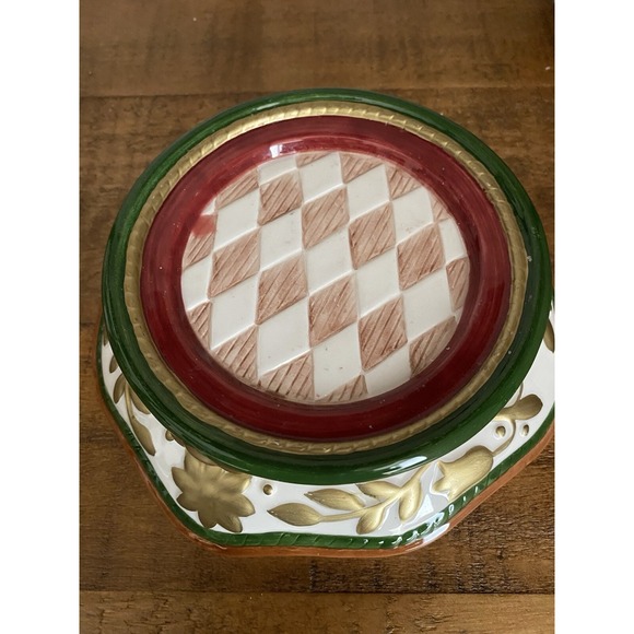 Fitz & Floyd Christmas Home Fragrance Holiday Candle‎ Stand  6-1/2" in EUC - Picture 3 of 9